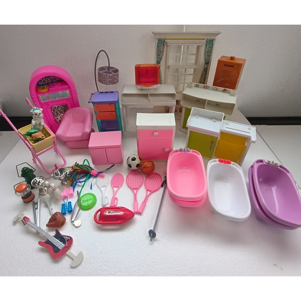 Large Lot 90s 00s Barbie Furniture‎ & Accessories Vintage Assorted 45+ Pcs